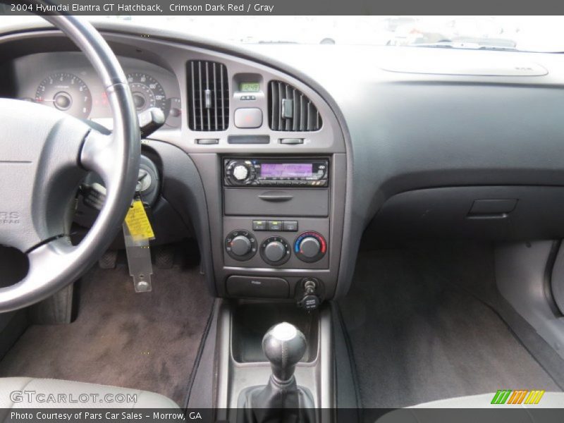 Crimson Dark Red / Gray 2004 Hyundai Elantra GT Hatchback