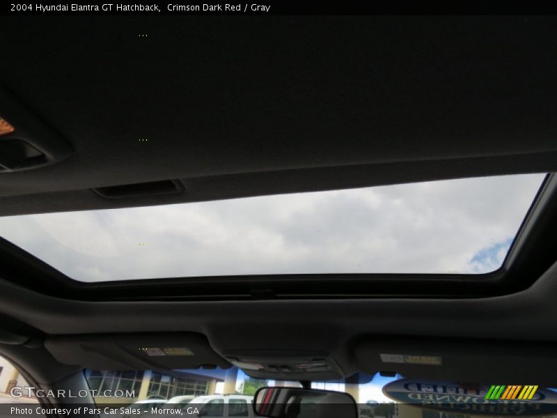 Crimson Dark Red / Gray 2004 Hyundai Elantra GT Hatchback