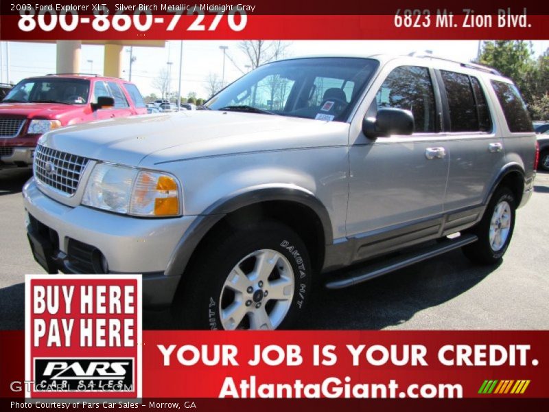 Silver Birch Metallic / Midnight Gray 2003 Ford Explorer XLT