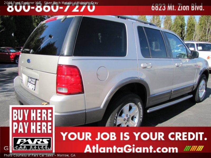 Silver Birch Metallic / Midnight Gray 2003 Ford Explorer XLT