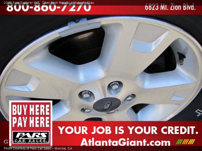 Silver Birch Metallic / Midnight Gray 2003 Ford Explorer XLT