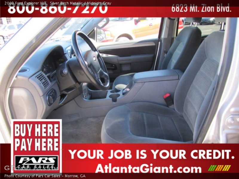 Silver Birch Metallic / Midnight Gray 2003 Ford Explorer XLT
