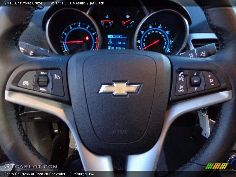 Atlantis Blue Metallic / Jet Black 2013 Chevrolet Cruze LT