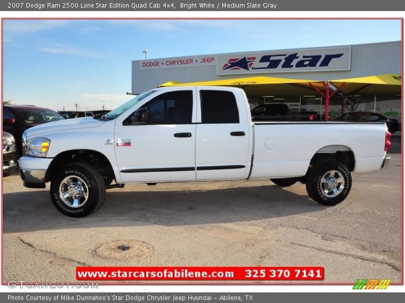 Bright White / Medium Slate Gray 2007 Dodge Ram 2500 Lone Star Edition Quad Cab 4x4
