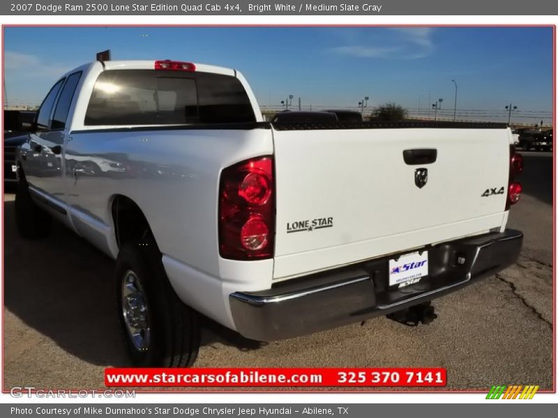 Bright White / Medium Slate Gray 2007 Dodge Ram 2500 Lone Star Edition Quad Cab 4x4