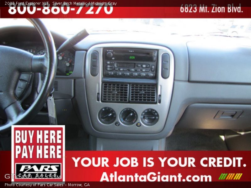 Silver Birch Metallic / Midnight Gray 2003 Ford Explorer XLT