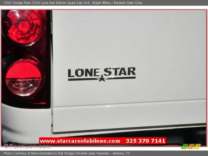 Bright White / Medium Slate Gray 2007 Dodge Ram 2500 Lone Star Edition Quad Cab 4x4