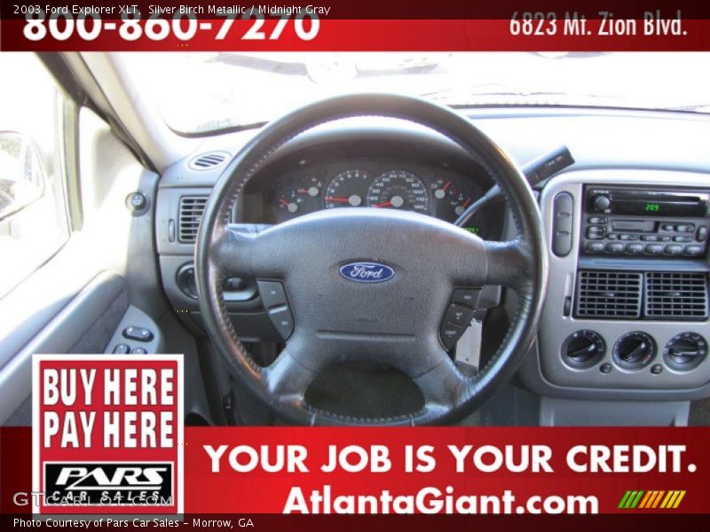 Silver Birch Metallic / Midnight Gray 2003 Ford Explorer XLT