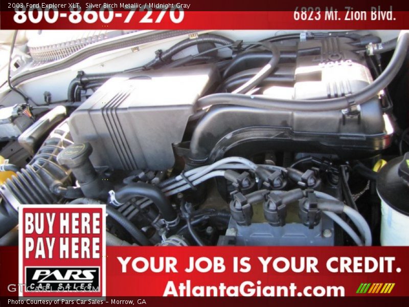 Silver Birch Metallic / Midnight Gray 2003 Ford Explorer XLT