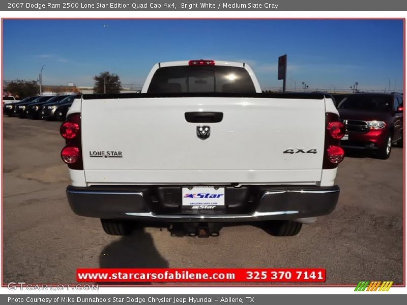 Bright White / Medium Slate Gray 2007 Dodge Ram 2500 Lone Star Edition Quad Cab 4x4