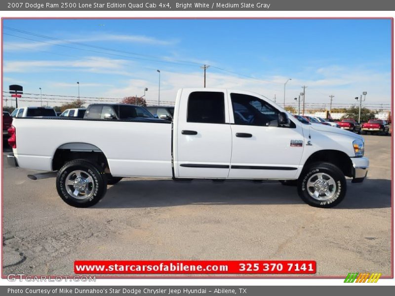 Bright White / Medium Slate Gray 2007 Dodge Ram 2500 Lone Star Edition Quad Cab 4x4