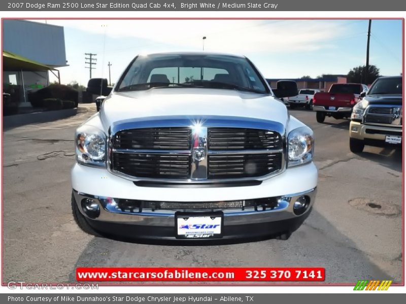 Bright White / Medium Slate Gray 2007 Dodge Ram 2500 Lone Star Edition Quad Cab 4x4