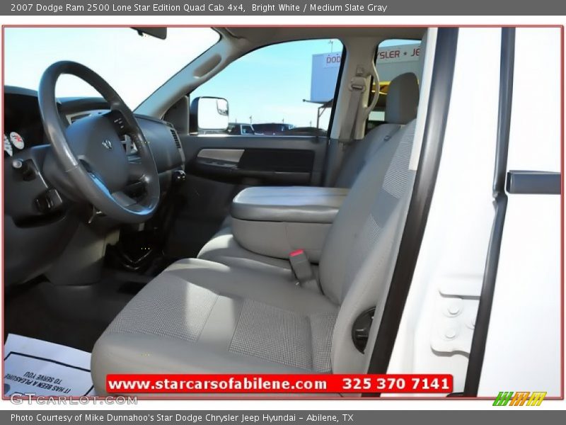 Bright White / Medium Slate Gray 2007 Dodge Ram 2500 Lone Star Edition Quad Cab 4x4