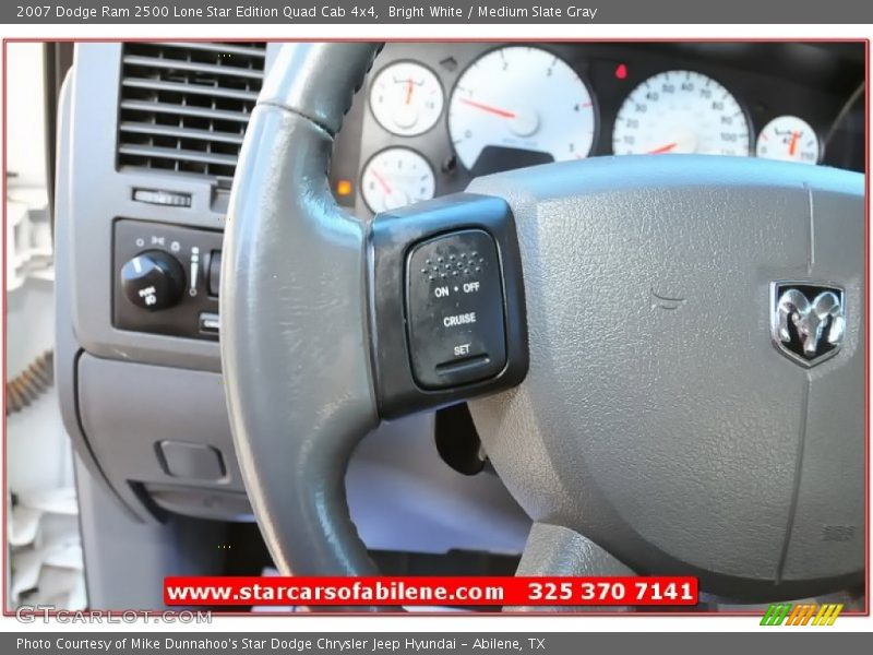 Bright White / Medium Slate Gray 2007 Dodge Ram 2500 Lone Star Edition Quad Cab 4x4
