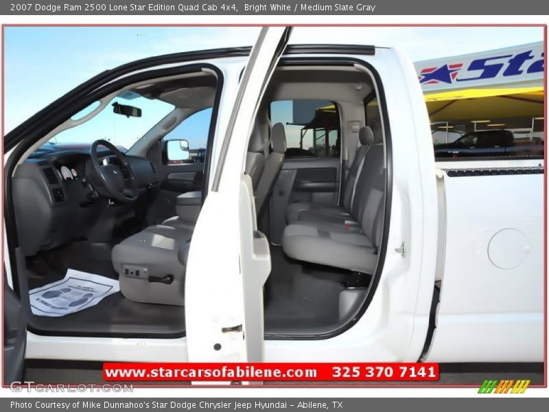Bright White / Medium Slate Gray 2007 Dodge Ram 2500 Lone Star Edition Quad Cab 4x4