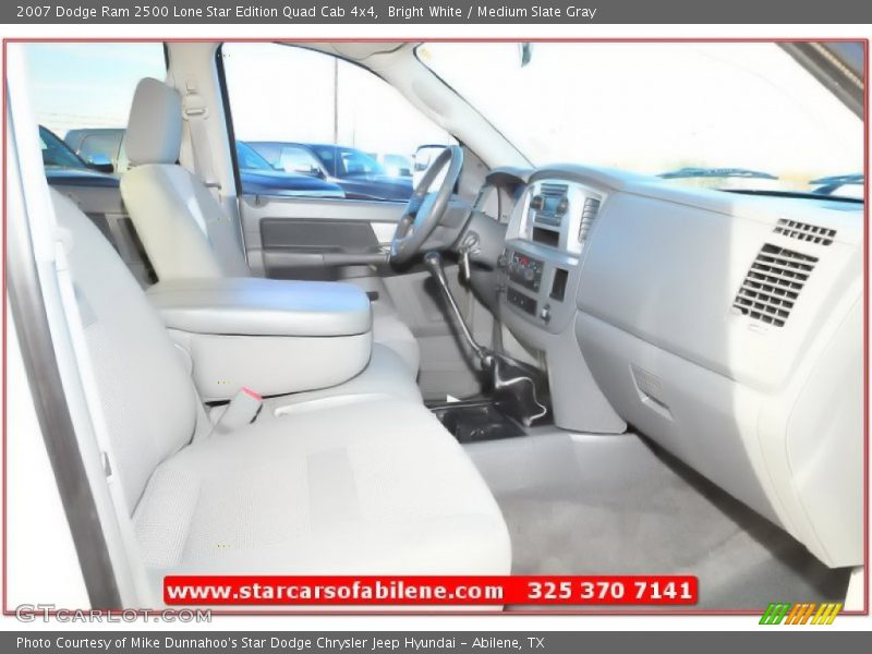Bright White / Medium Slate Gray 2007 Dodge Ram 2500 Lone Star Edition Quad Cab 4x4