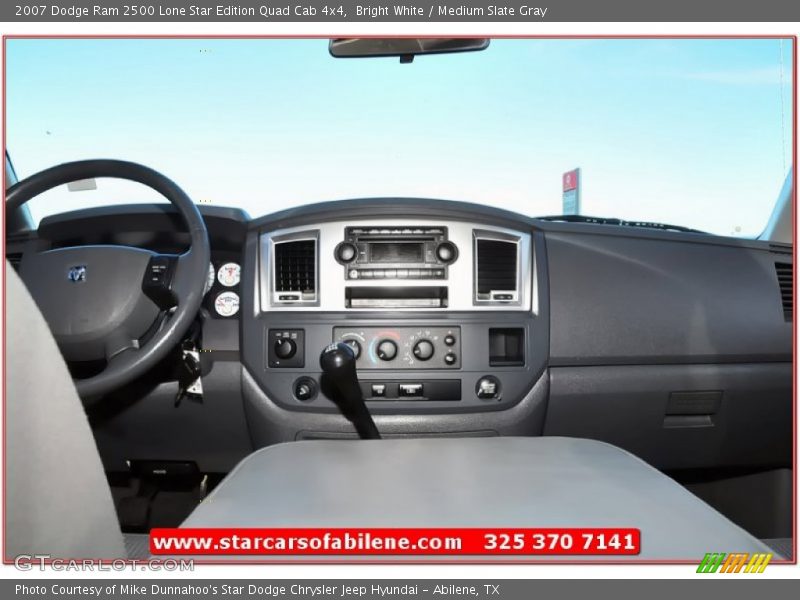 Bright White / Medium Slate Gray 2007 Dodge Ram 2500 Lone Star Edition Quad Cab 4x4
