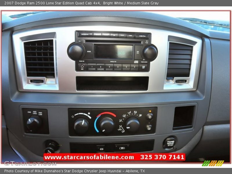 Bright White / Medium Slate Gray 2007 Dodge Ram 2500 Lone Star Edition Quad Cab 4x4
