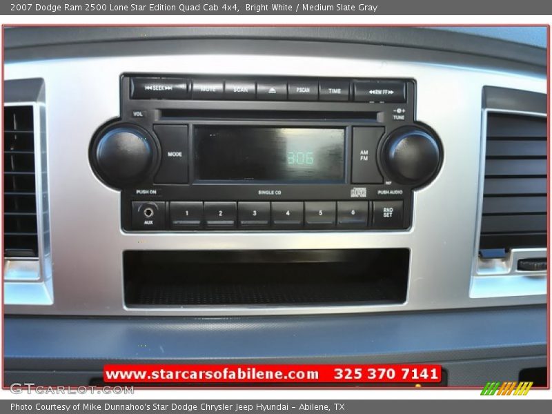Bright White / Medium Slate Gray 2007 Dodge Ram 2500 Lone Star Edition Quad Cab 4x4