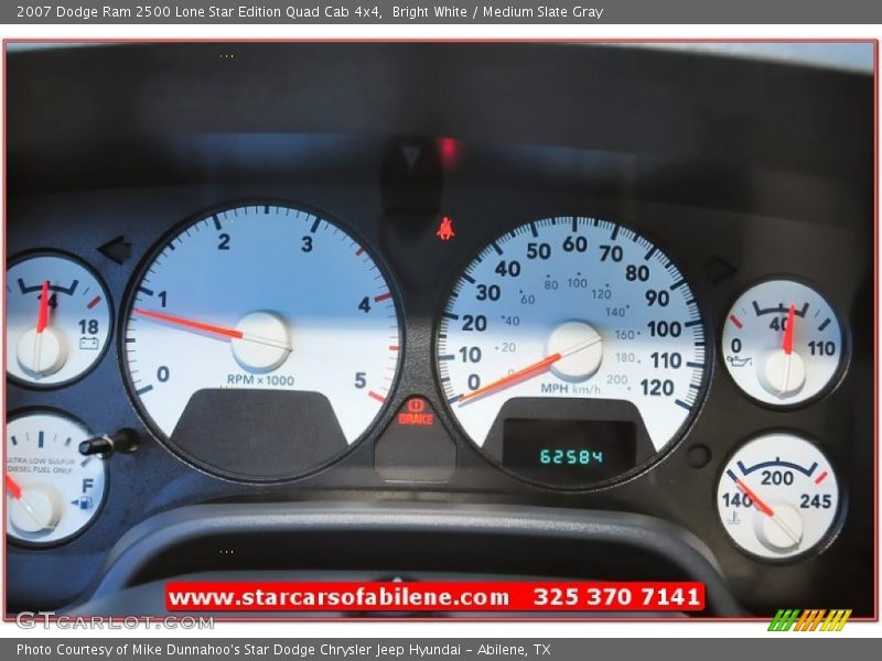 Bright White / Medium Slate Gray 2007 Dodge Ram 2500 Lone Star Edition Quad Cab 4x4