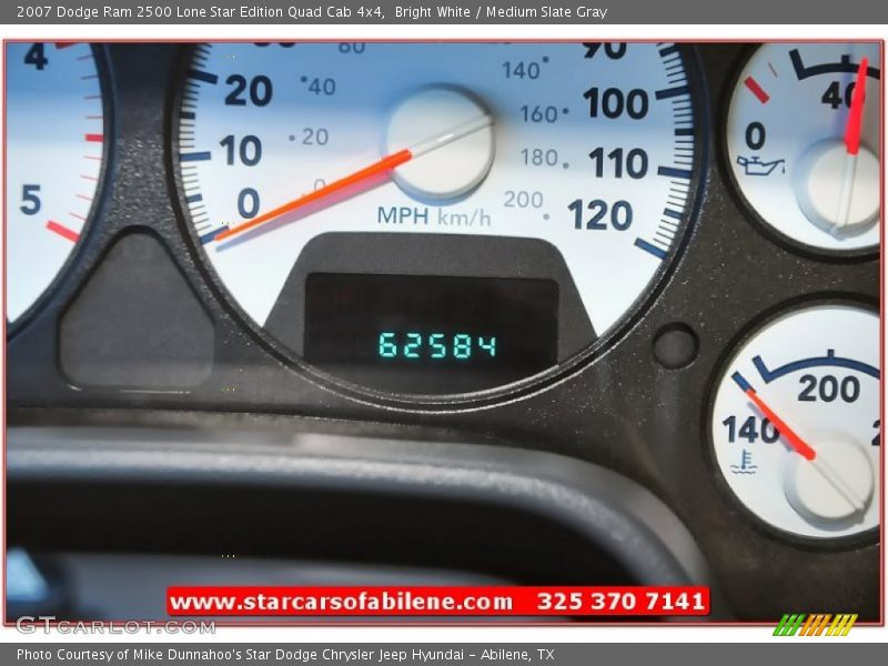 Bright White / Medium Slate Gray 2007 Dodge Ram 2500 Lone Star Edition Quad Cab 4x4