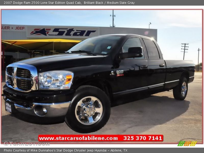 Brilliant Black / Medium Slate Gray 2007 Dodge Ram 2500 Lone Star Edition Quad Cab