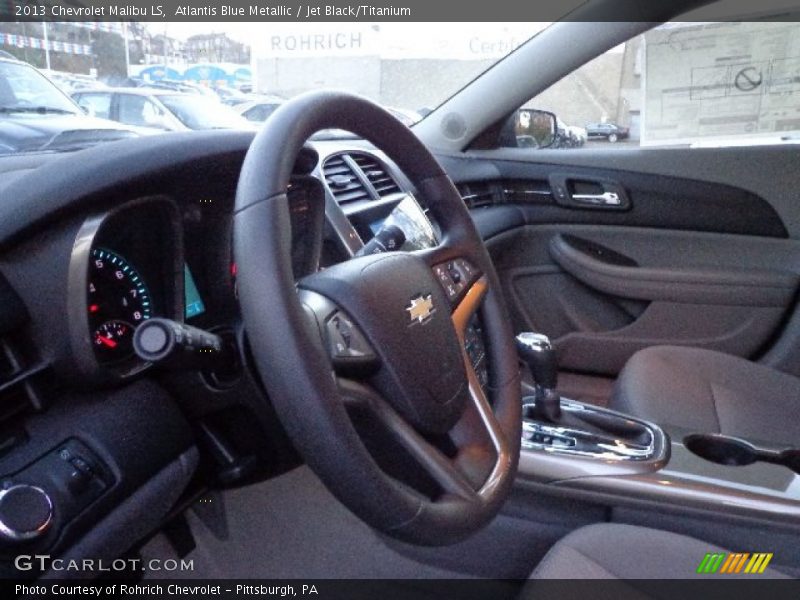 Atlantis Blue Metallic / Jet Black/Titanium 2013 Chevrolet Malibu LS