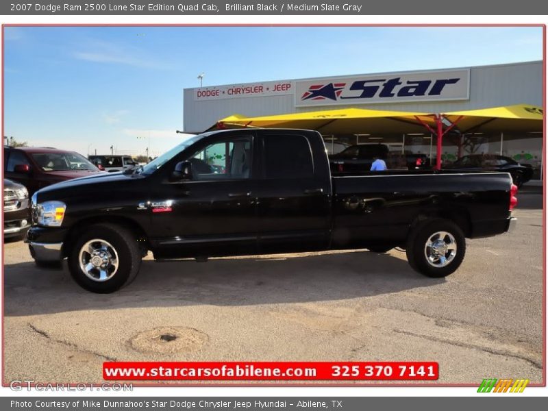 Brilliant Black / Medium Slate Gray 2007 Dodge Ram 2500 Lone Star Edition Quad Cab
