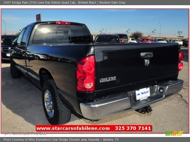 Brilliant Black / Medium Slate Gray 2007 Dodge Ram 2500 Lone Star Edition Quad Cab