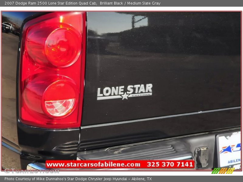 Brilliant Black / Medium Slate Gray 2007 Dodge Ram 2500 Lone Star Edition Quad Cab