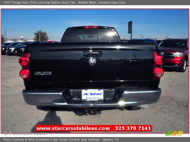 Brilliant Black / Medium Slate Gray 2007 Dodge Ram 2500 Lone Star Edition Quad Cab