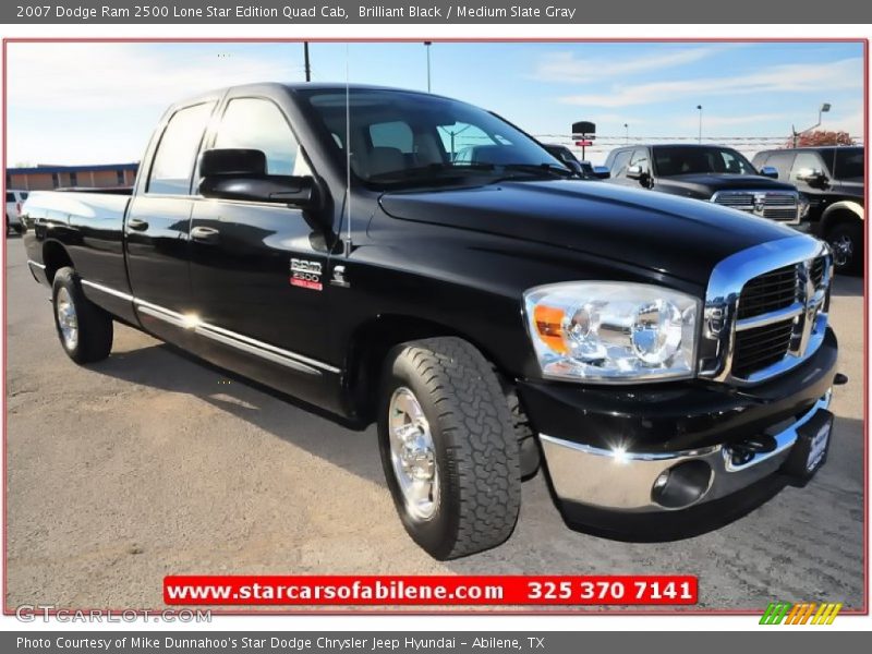 Brilliant Black / Medium Slate Gray 2007 Dodge Ram 2500 Lone Star Edition Quad Cab