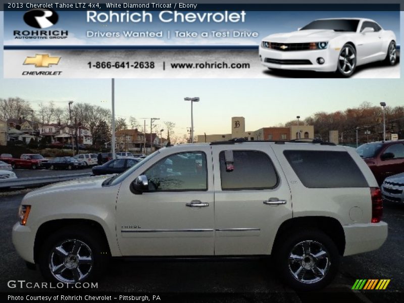 White Diamond Tricoat / Ebony 2013 Chevrolet Tahoe LTZ 4x4