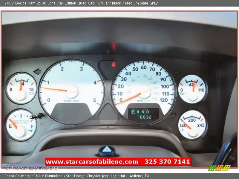 Brilliant Black / Medium Slate Gray 2007 Dodge Ram 2500 Lone Star Edition Quad Cab