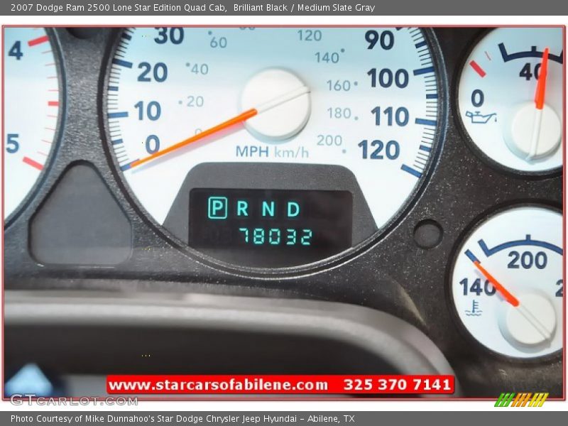 Brilliant Black / Medium Slate Gray 2007 Dodge Ram 2500 Lone Star Edition Quad Cab