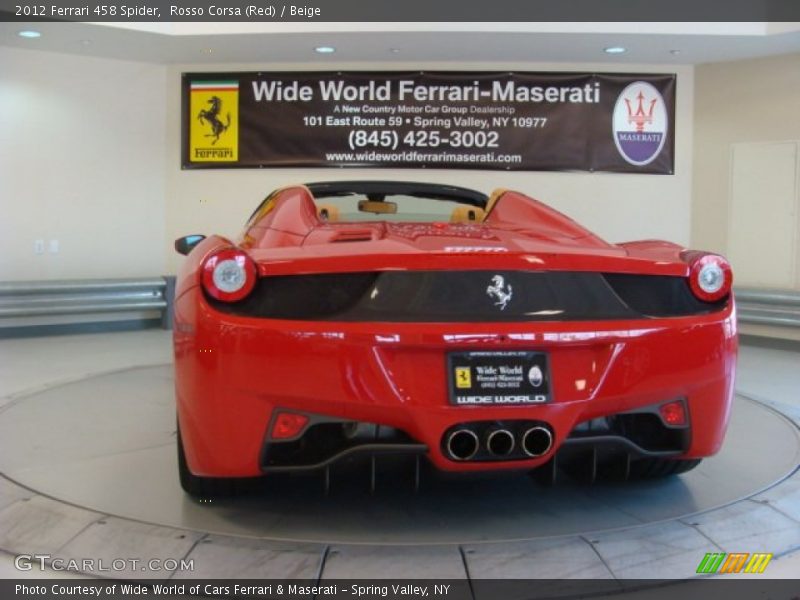 Rosso Corsa (Red) / Beige 2012 Ferrari 458 Spider