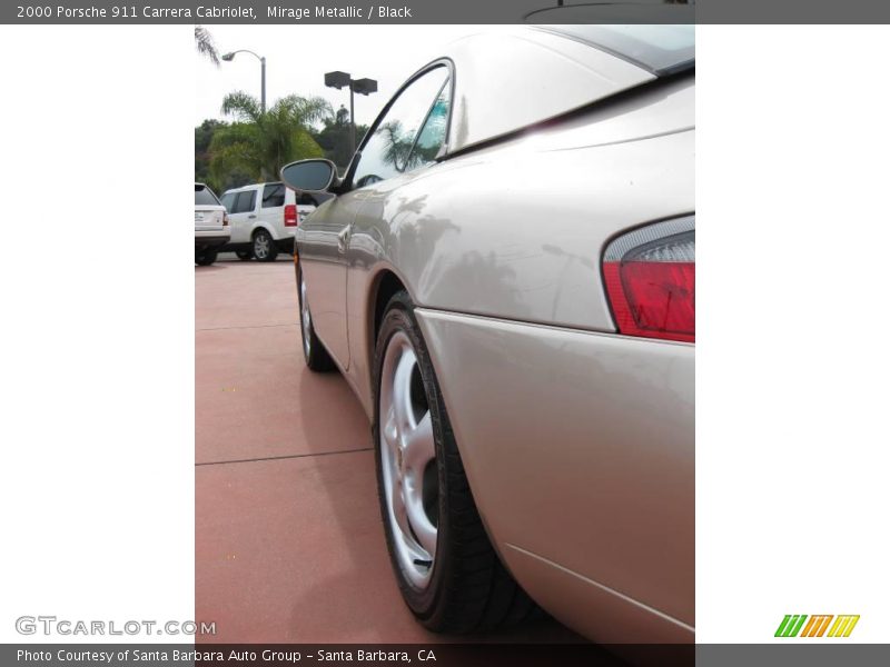 Mirage Metallic / Black 2000 Porsche 911 Carrera Cabriolet