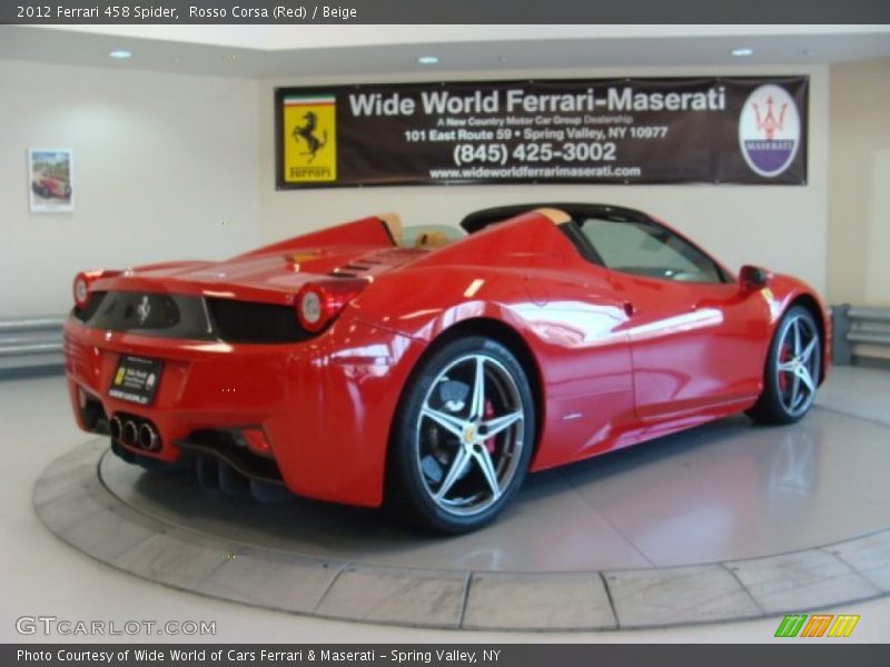 Rosso Corsa (Red) / Beige 2012 Ferrari 458 Spider