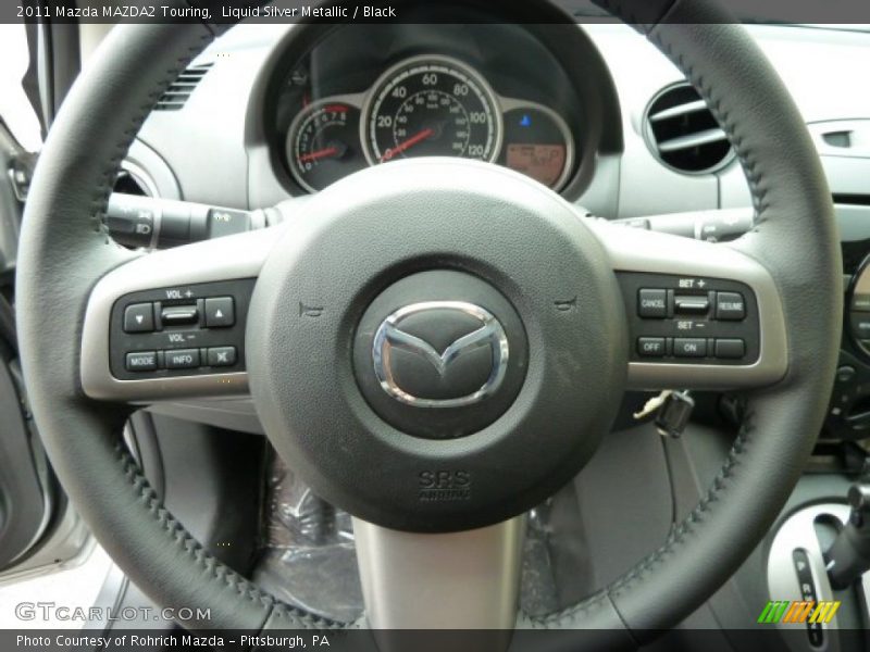 Liquid Silver Metallic / Black 2011 Mazda MAZDA2 Touring