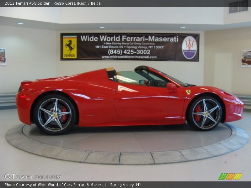 Rosso Corsa (Red) / Beige 2012 Ferrari 458 Spider