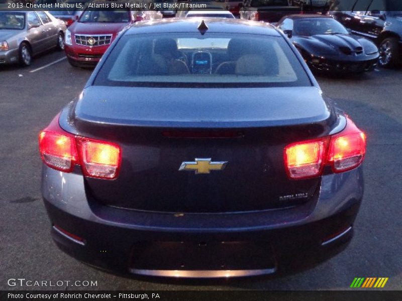 Atlantis Blue Metallic / Jet Black/Titanium 2013 Chevrolet Malibu LS