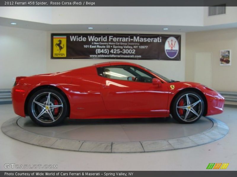 Rosso Corsa (Red) / Beige 2012 Ferrari 458 Spider