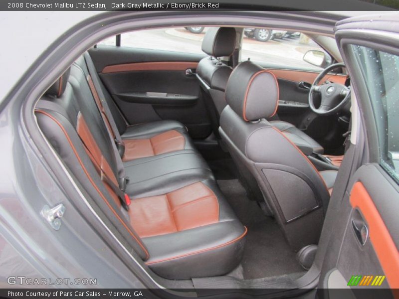 Dark Gray Metallic / Ebony/Brick Red 2008 Chevrolet Malibu LTZ Sedan