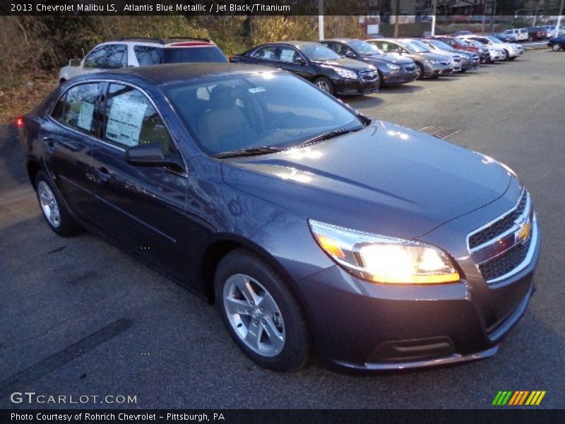 Atlantis Blue Metallic / Jet Black/Titanium 2013 Chevrolet Malibu LS