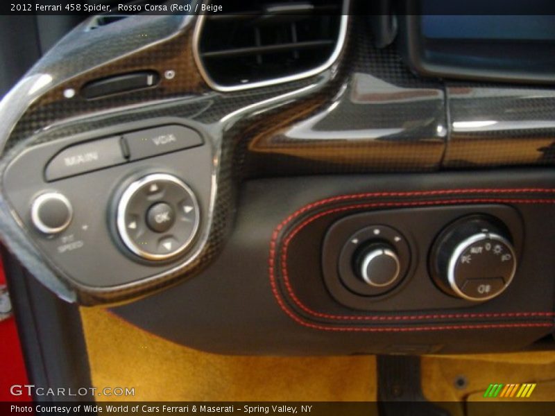 Controls of 2012 458 Spider