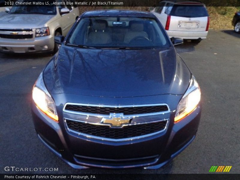 Atlantis Blue Metallic / Jet Black/Titanium 2013 Chevrolet Malibu LS