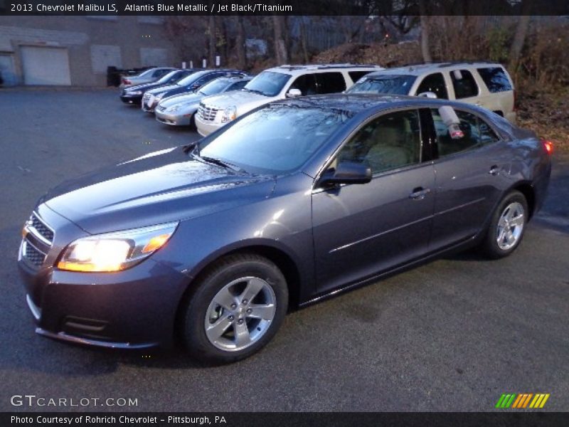 Atlantis Blue Metallic / Jet Black/Titanium 2013 Chevrolet Malibu LS