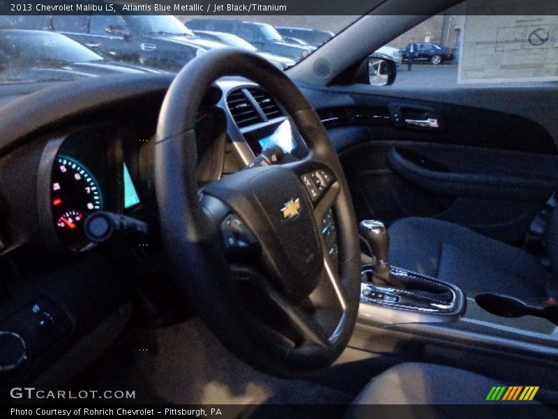 Atlantis Blue Metallic / Jet Black/Titanium 2013 Chevrolet Malibu LS