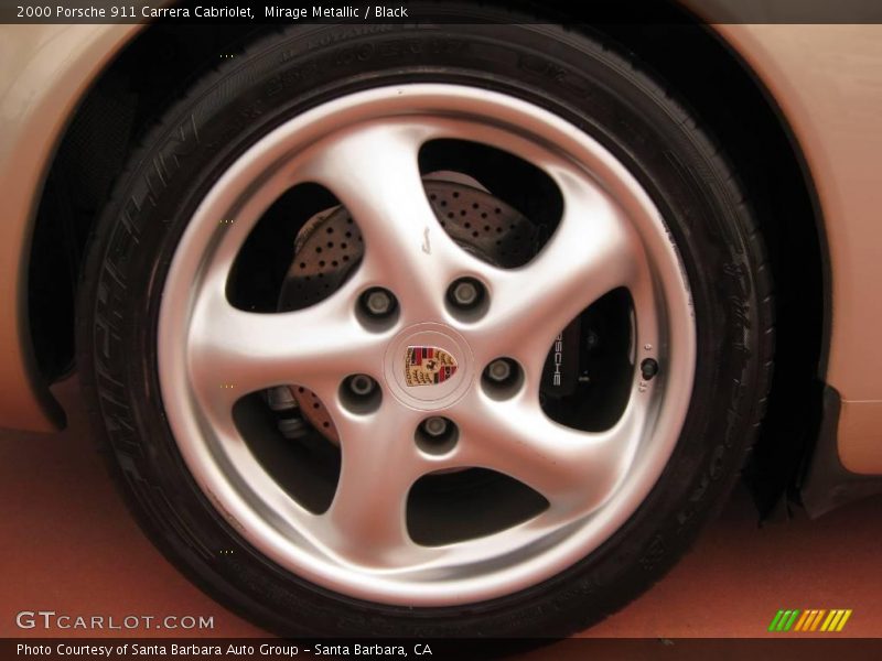 Mirage Metallic / Black 2000 Porsche 911 Carrera Cabriolet