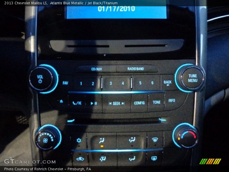 Atlantis Blue Metallic / Jet Black/Titanium 2013 Chevrolet Malibu LS